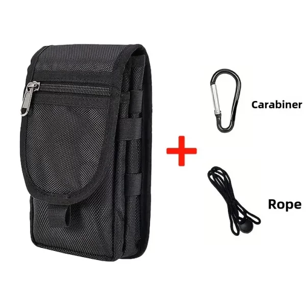 Mobile Phone Waist Bag 6.3 Inch Flip Hanging Waist Mobile Phone Bag Portable Middle-aged and Elderly Men's Casual Belt Hanging Waist Bag
