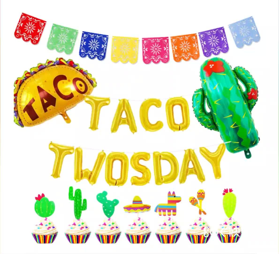今年も話題の 特別価格mexican Fiesta Party Decorations Taco Twosday Cinco De Mayo Wedding Papel P好評販売中 All Mode Com
