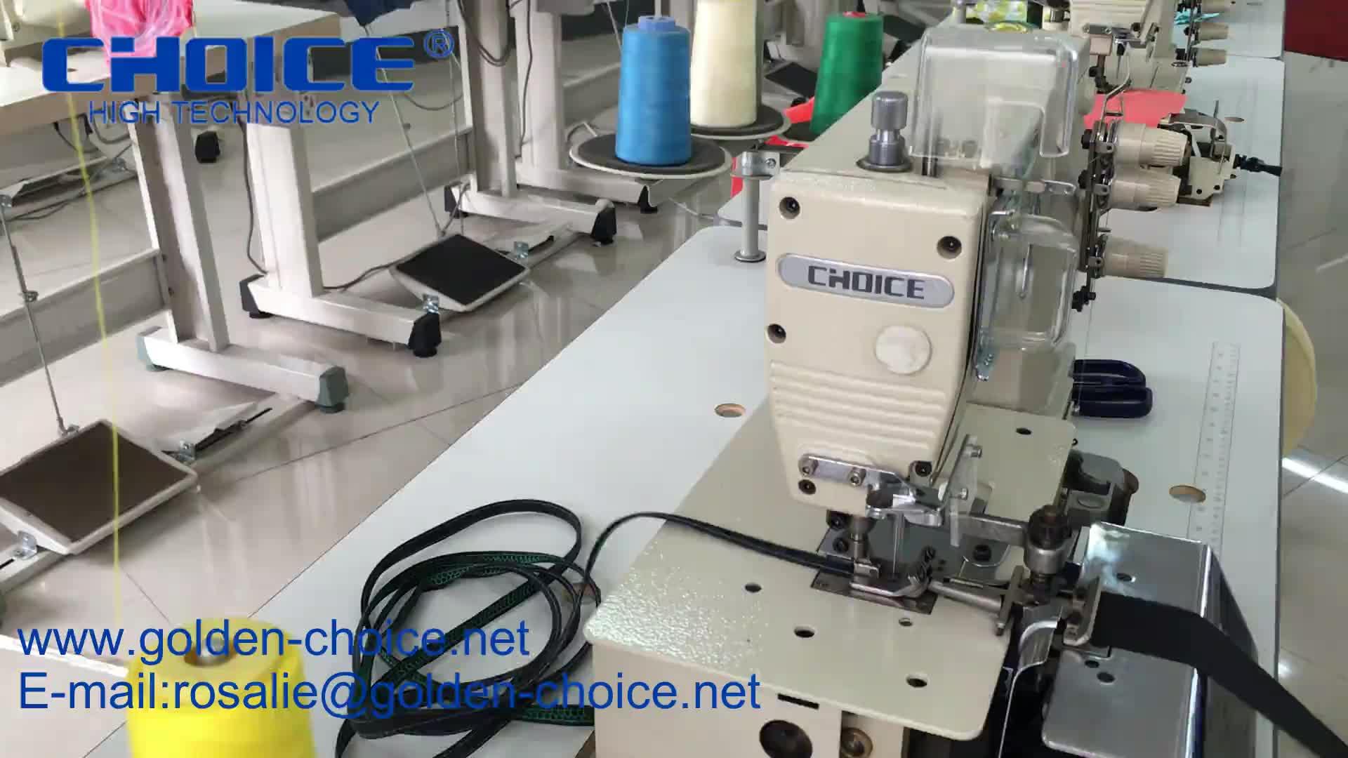 Choice Gc2000c Double Needle Flatbed Belt Loop Sewing Machine With
