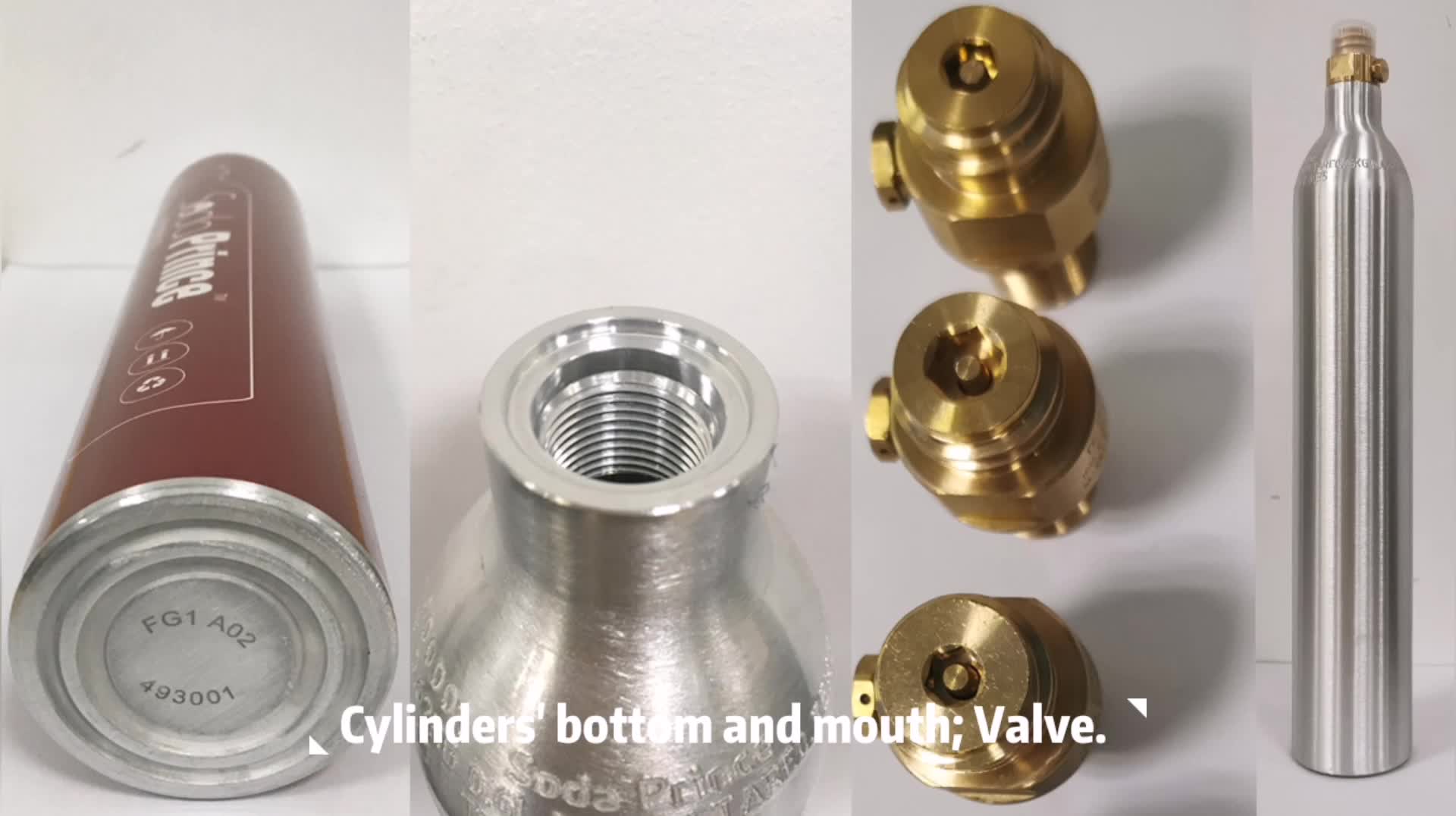 Tuv Approved En Iso7866 0.6l Aluminum Co2 Cylinder Co2 Cartridge 425g