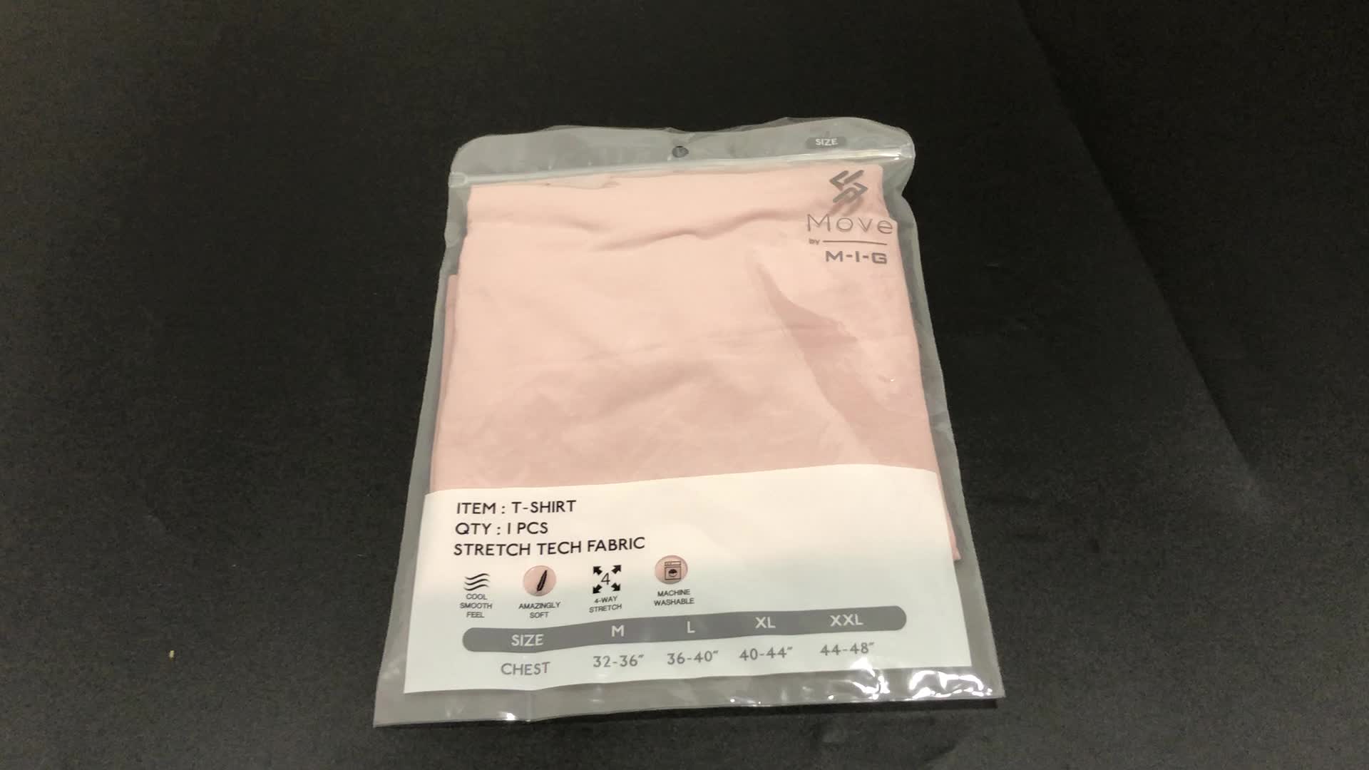 clear LDPE ziplock plastic underwear packaging garment custom bags