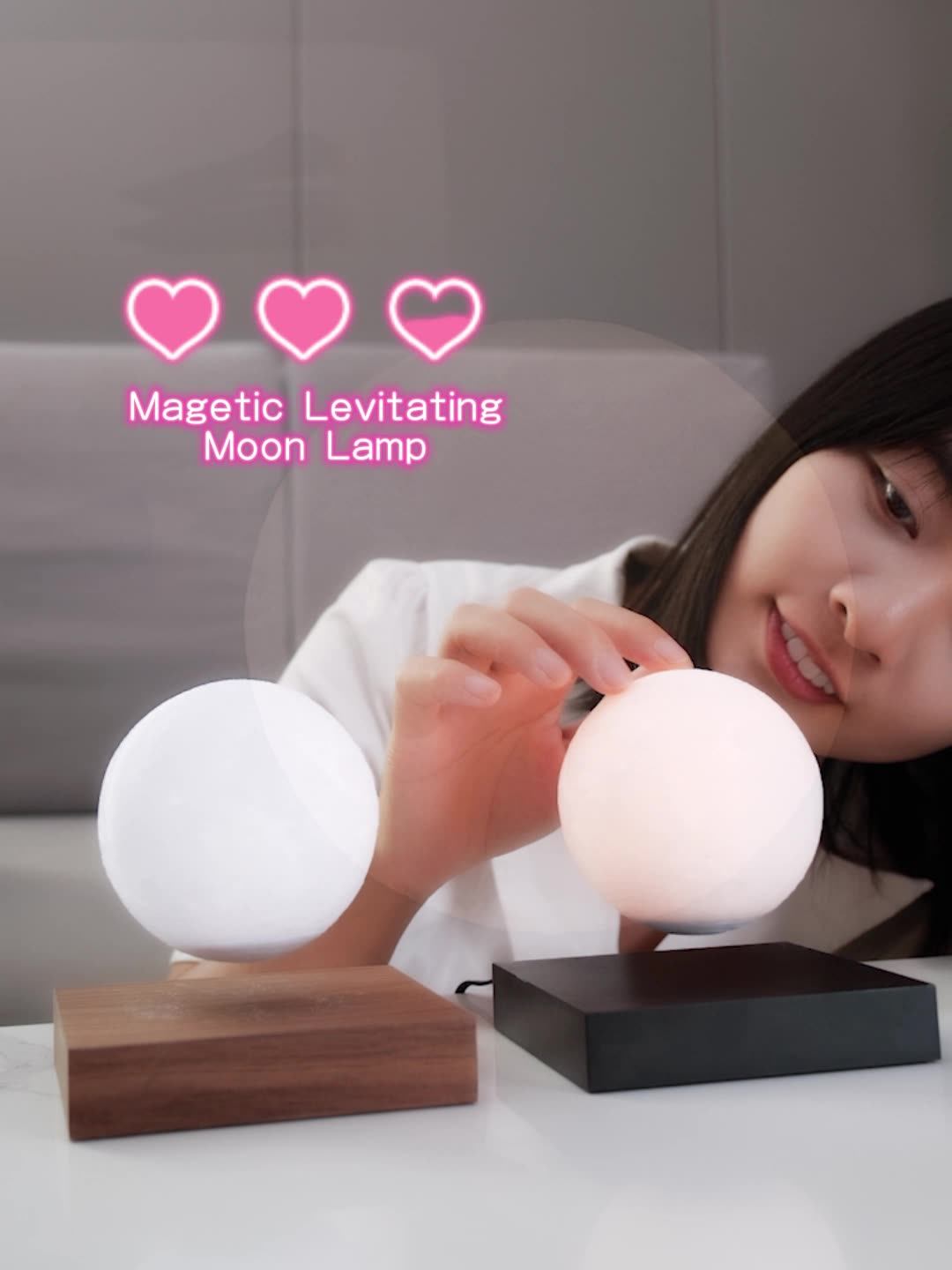 HCNT 磁気浮上ムーンランプ 3 インチ浮上ルナランプフローティング