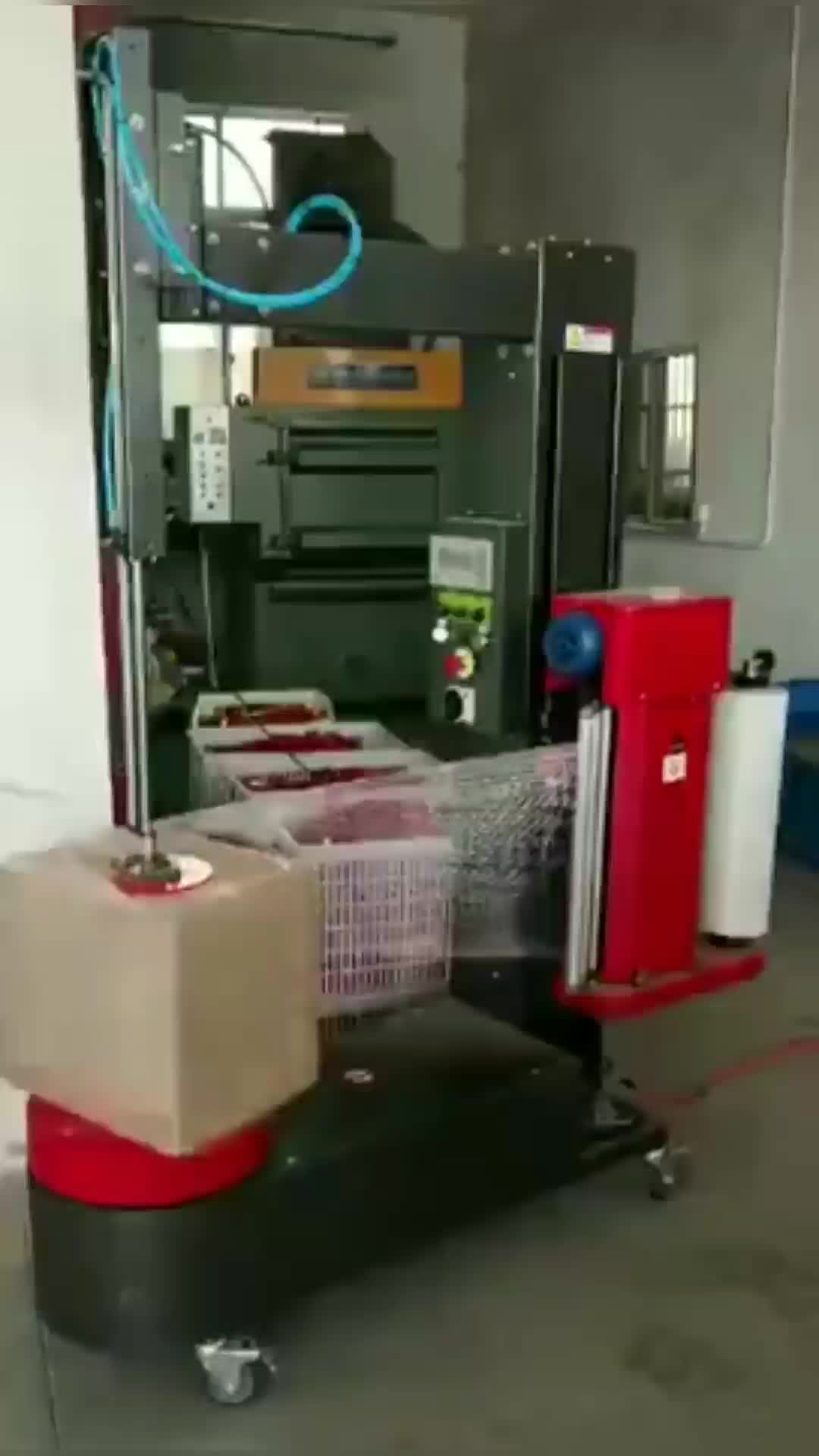 Portable Movable Robotic Stretch Pallet Shrink Wrapper Wrap Machine For