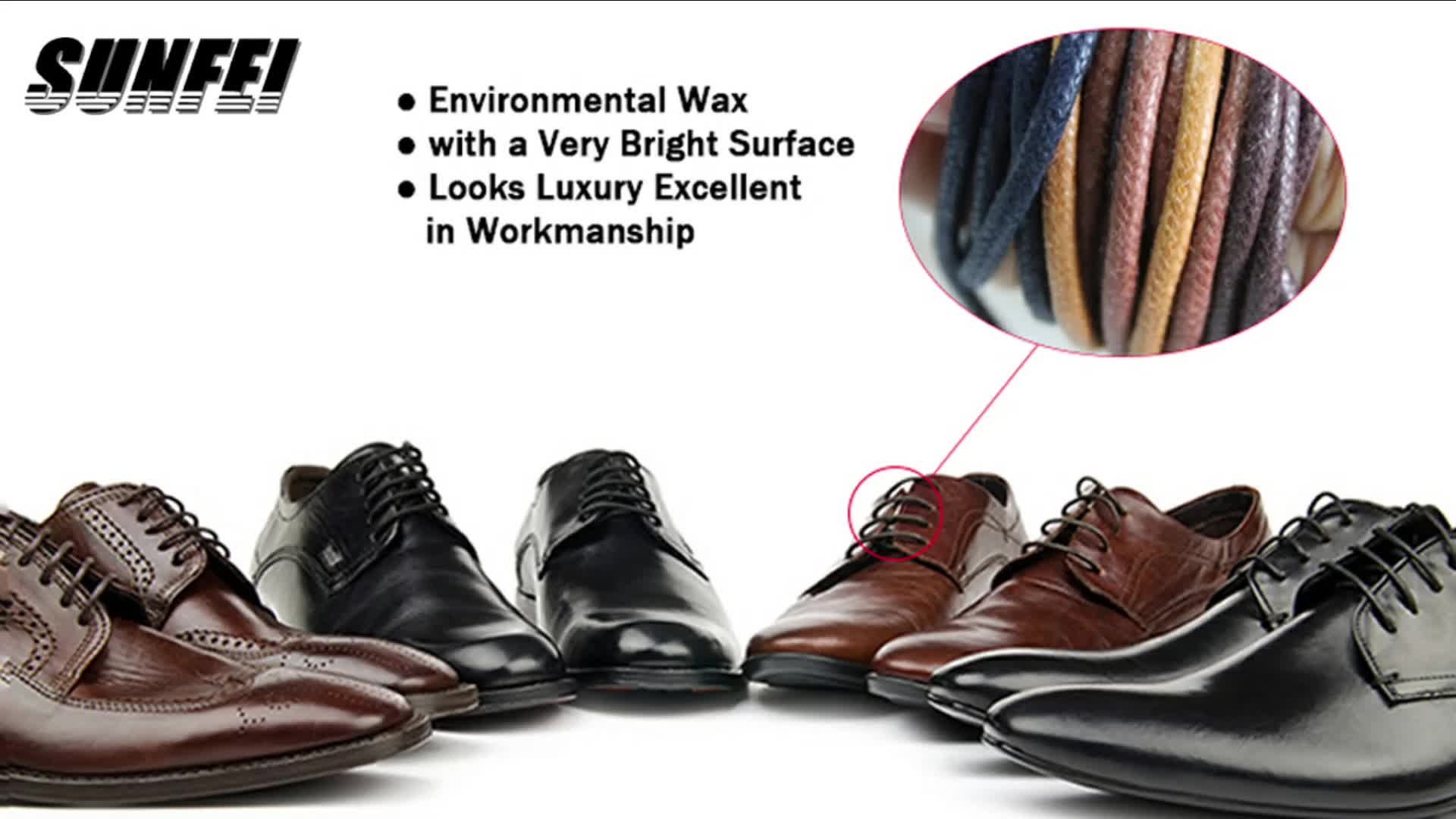 Premium Waxed Cotton Shoelaces Leather Shoe Laces For Men Dress Shoe Laces With Luxury Package