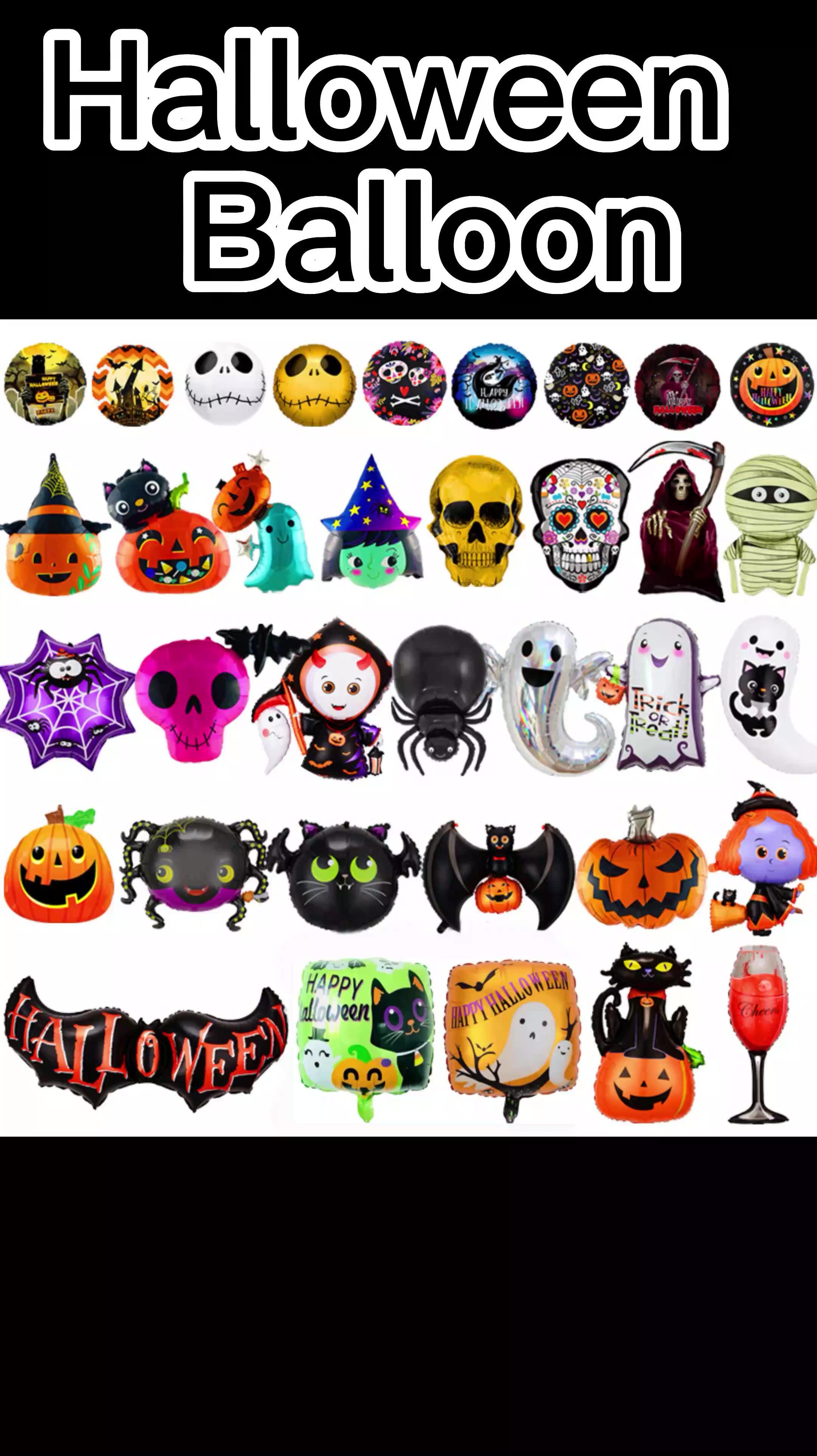 Wholesale Halloween Theme Mini Foil Balloons Bat Ghost Balloon Pumpkin