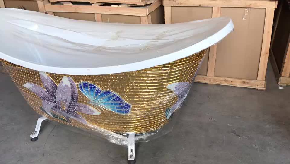 Red Acrylic Common Cast Iron Claw Foot Bathtub For Home & Hotel Buy