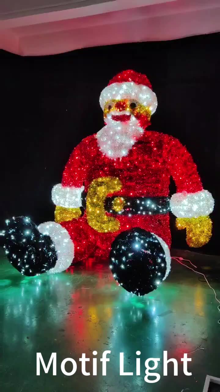 Giant Outdoor Waterproof IP65 UY3D Sitting Santa Claus