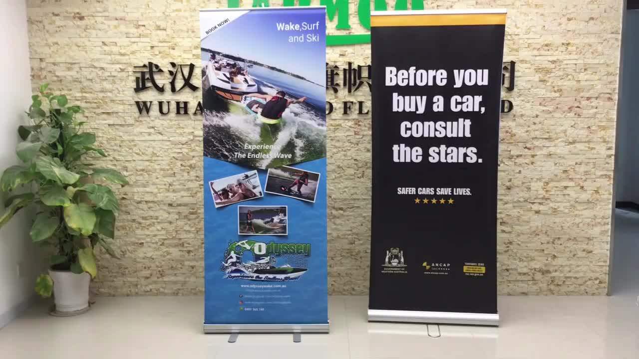 Aluminium Material 85*200cm Standing Scrolling Roll Up Led Display