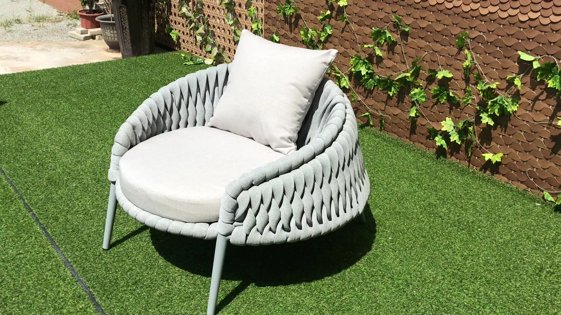 Modern Hotel Aluminum Rope Sofa Rope Furniture Modern Outdoor Furniture