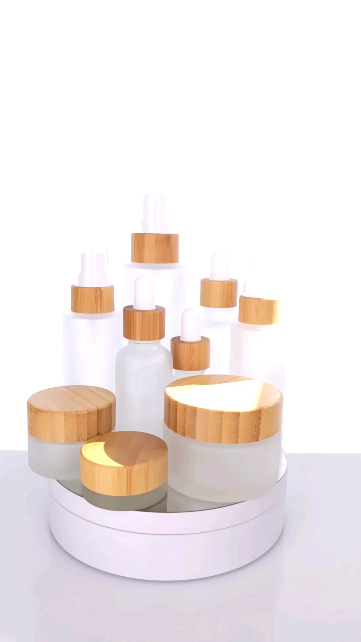 10ml 20ml 25ml Bamboo Plastic Container Packaging Jars Recyclable