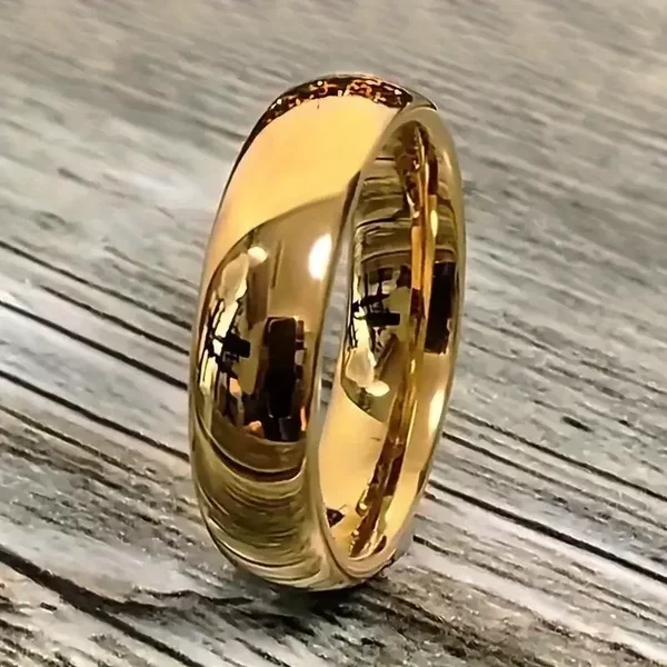 Cross-Border European and American Popular 4mm Fashionable Stacked Arc Plain Ring Non-Fading Stainless Steel Ring Index Finger Ring Hand Jewelry