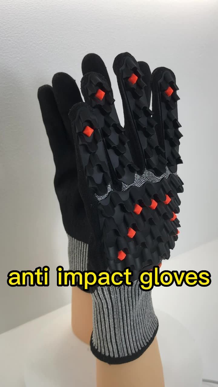 Ansi Impact Level 3 Isea 138 Cut Level 5 Sandy Nitrile Palm Impact