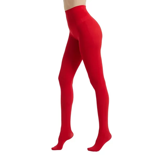 Cross-Border European and American 80D Velvet Pantyhose Multi-Size Colorful Light Leg Artifact Autumn and Winter Export One-Line Crotch Stockings