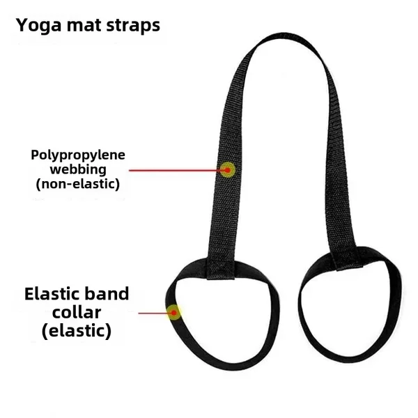 Yoga Mat 8-10MM elastic band binding strap portable shoulder strap yoga column storage convenient and simple