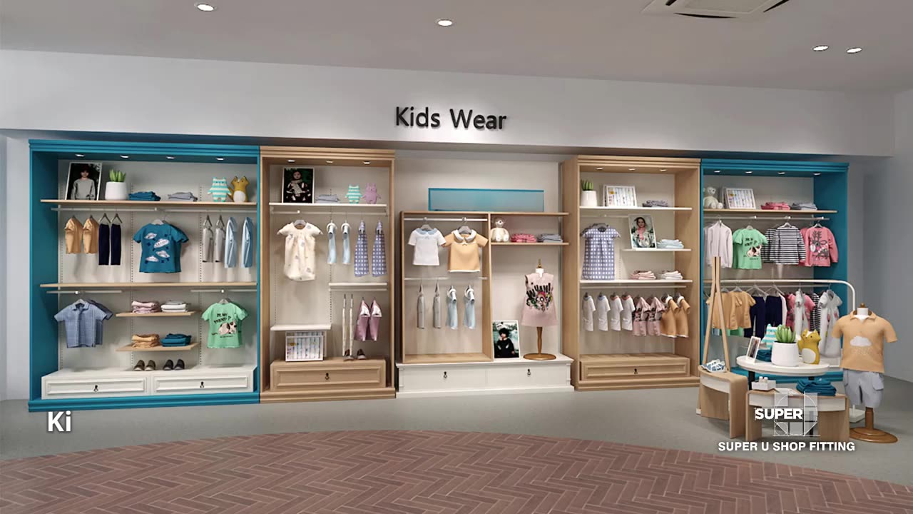 Cute Retail Baby Store Interior Design 3d Kids Clothes Shop Design