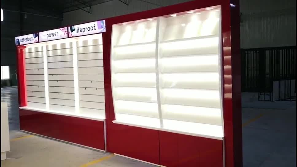 Factory Direct Sale Showroom Wooden Mobile Phone Display Shelf For Shop