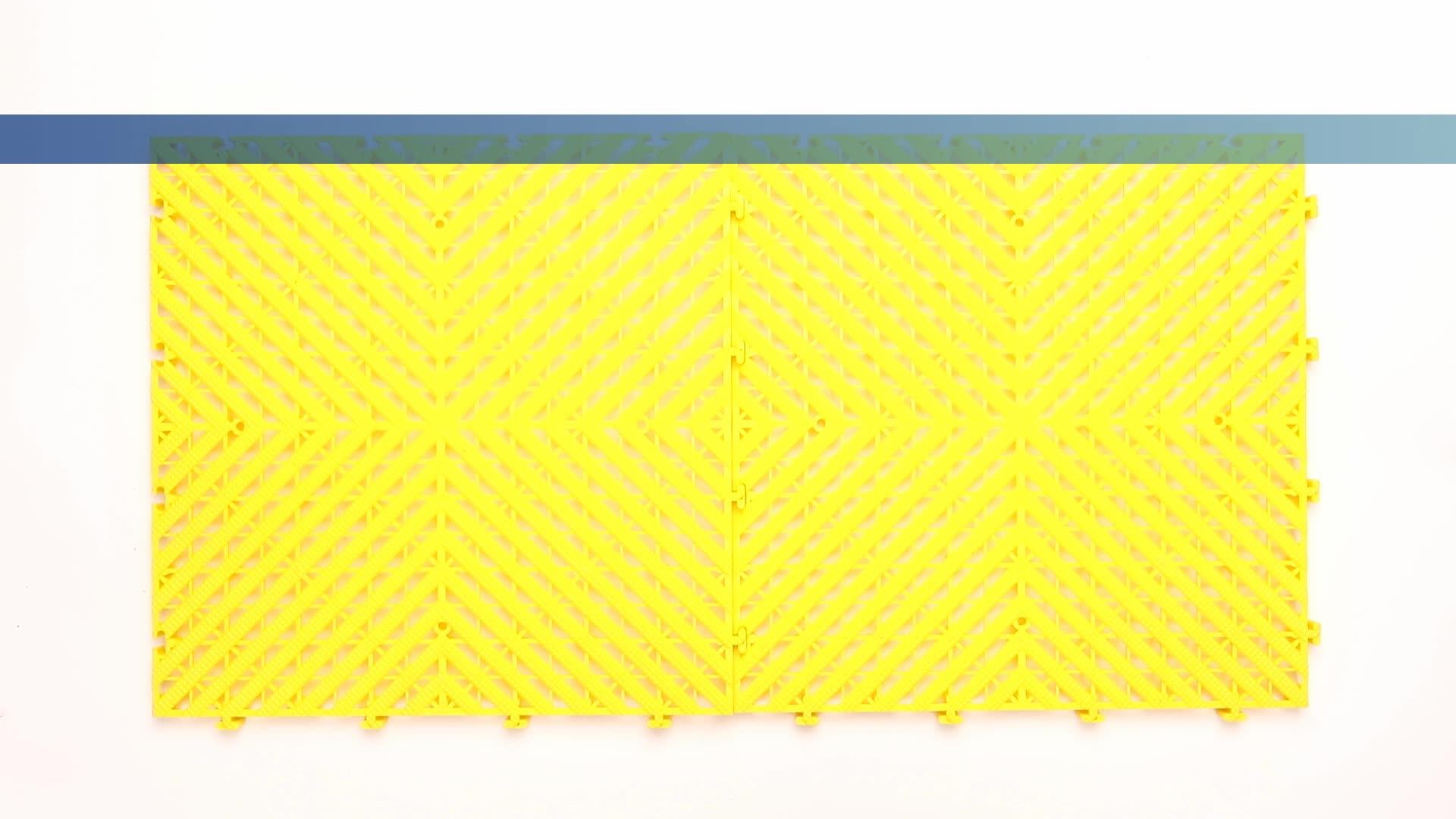 Car Wash Interlocking Floor Tile Durable Hard Plastic Modular Drainage ...