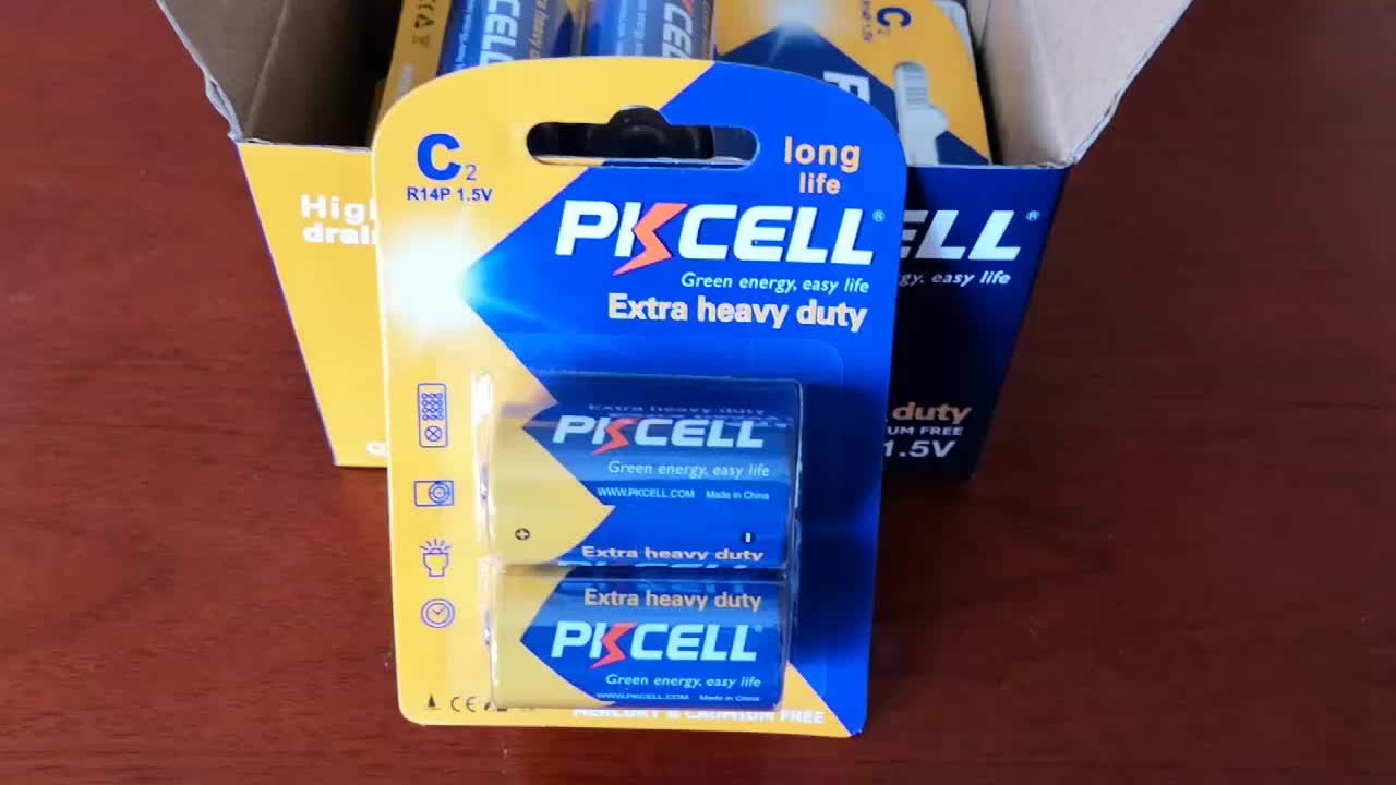 Torch Zinc Carbon Battery Um 2 Size C 1.5v R14p Heavy Duty Batteries