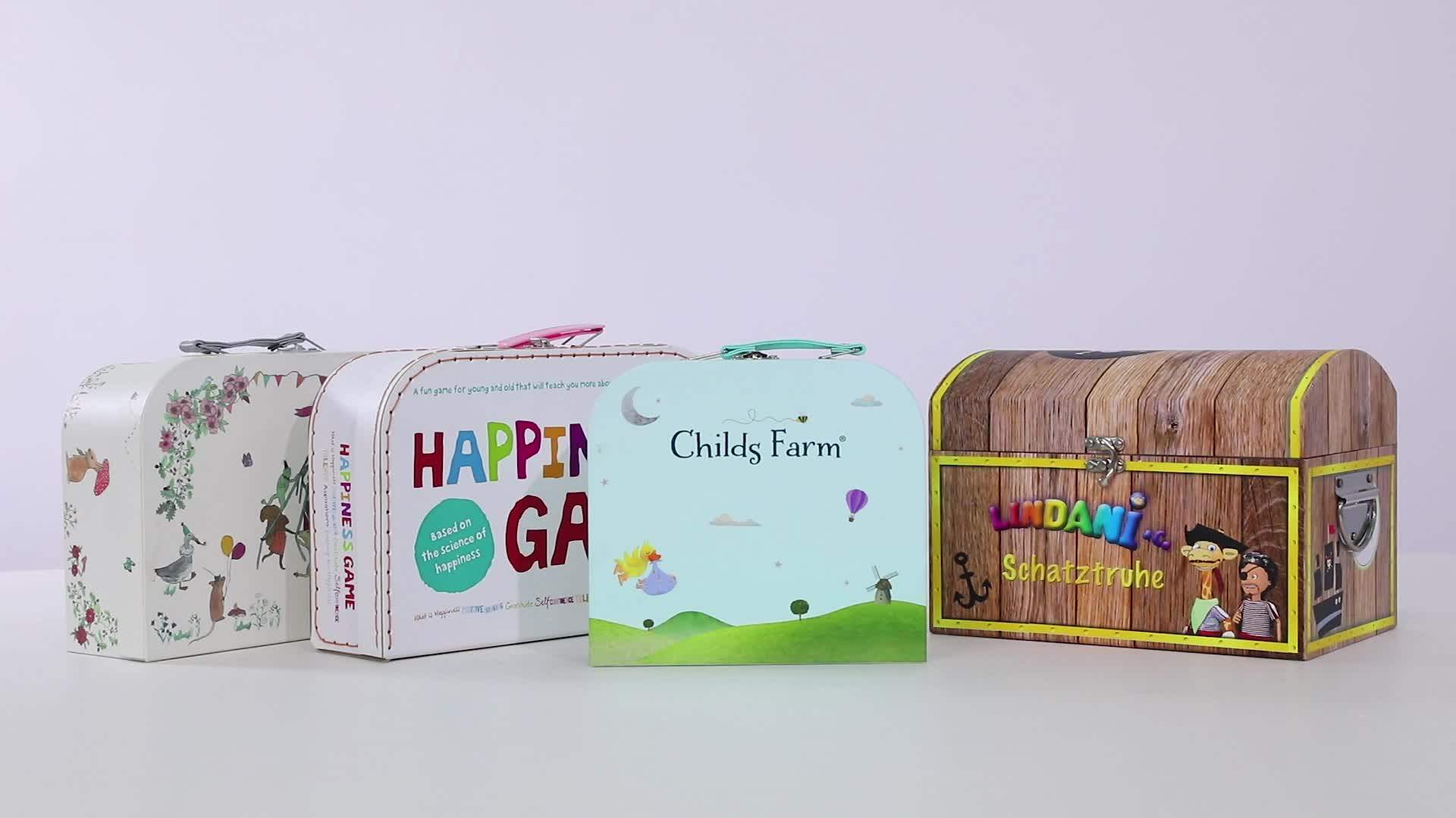 Luggage Kids Toy Treasure Chest Rigid Paper Fashion Luxury Cardboard