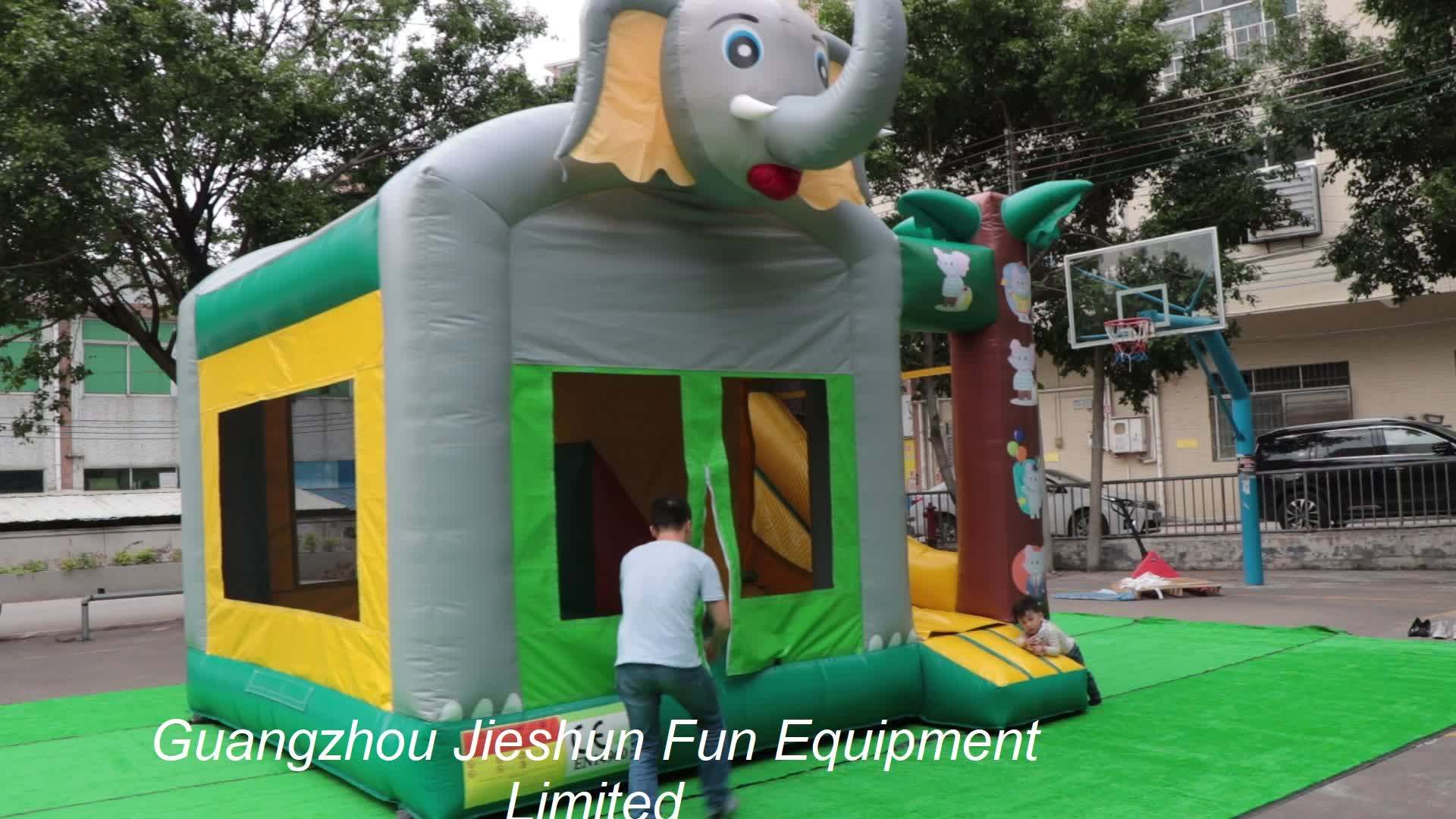 Manufacture Inflatable Jungle Castle Slide Elephant Inflatable Bouncer