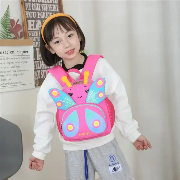 Cute Butterfly Children's backpack fashionable western style girls' schoolbag Western style versatile high-looking girl's anti-Lost Backpack