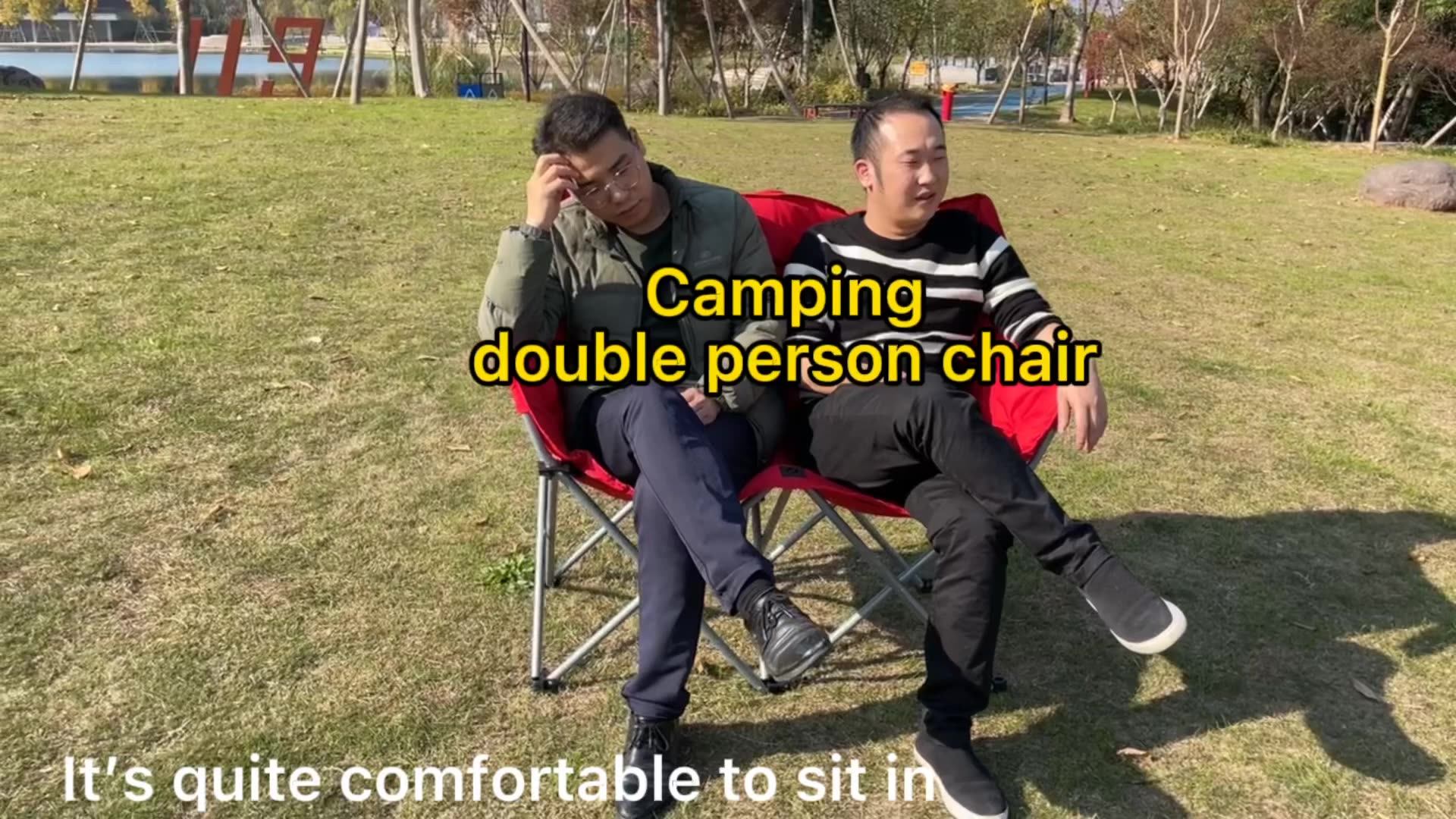 Outdoor Custom Fold Up Double Seat 2 Person Umbrella Canopy Camping