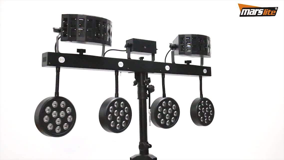 Professional Portable Dj Lights Disco Dj Equipment 4pcs 12x1w Rgbw 4in1