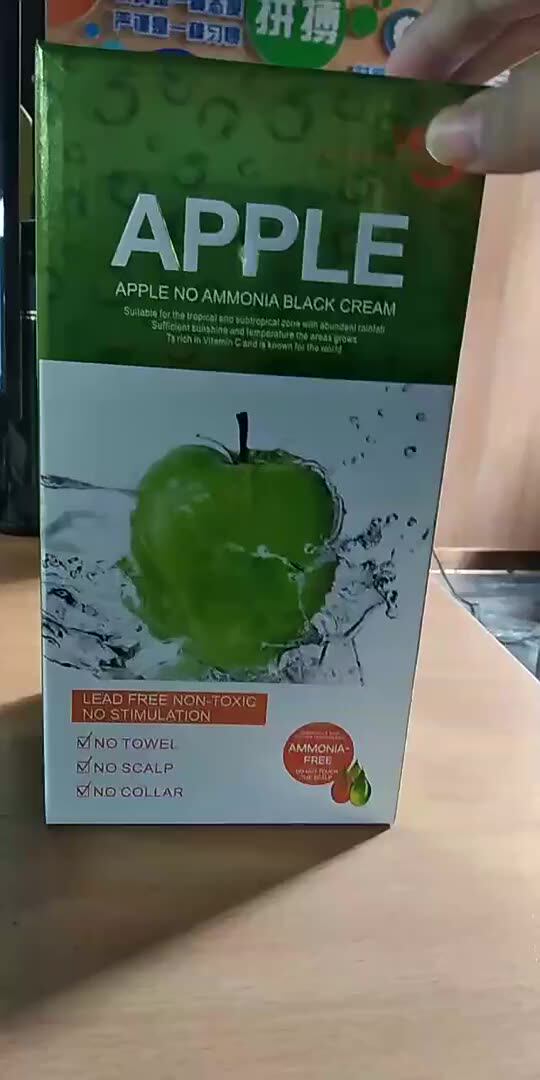 Healthy Apple Hair Color - Permanent Black Dye with Herbal Extract