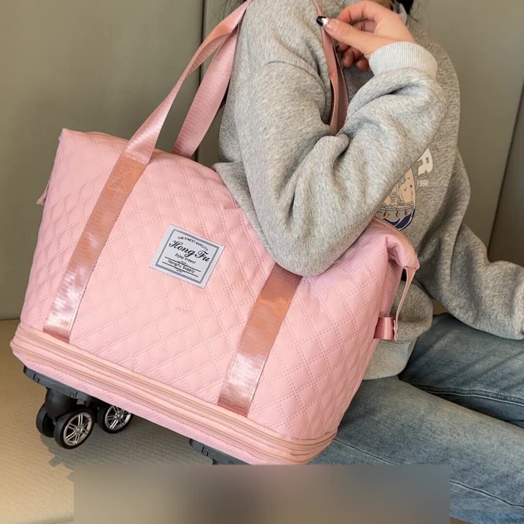 Mipurela Quilted Duffel Garment Folding Weekender Waterproof Durable Outdoor Activity Travel Bag