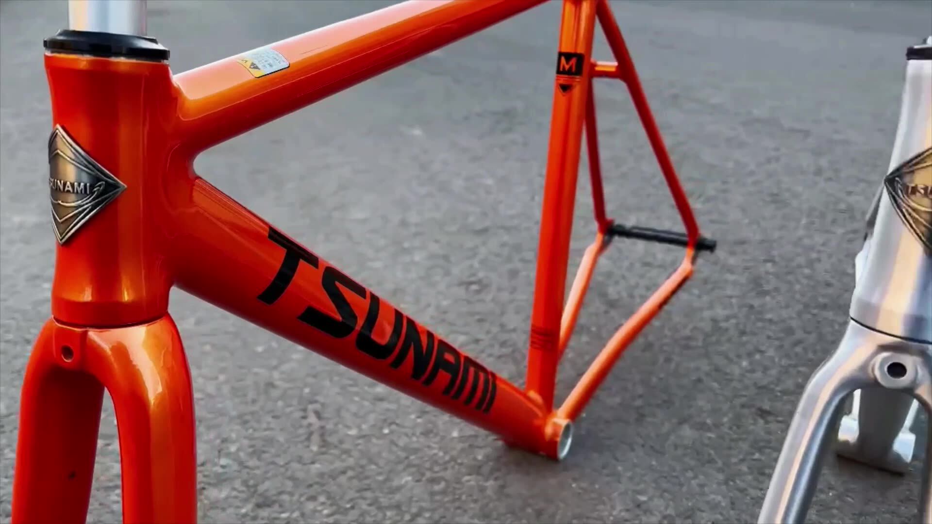 津波 SNM100 フレームセット 700C アルミ固定ギアフレームとフォーク