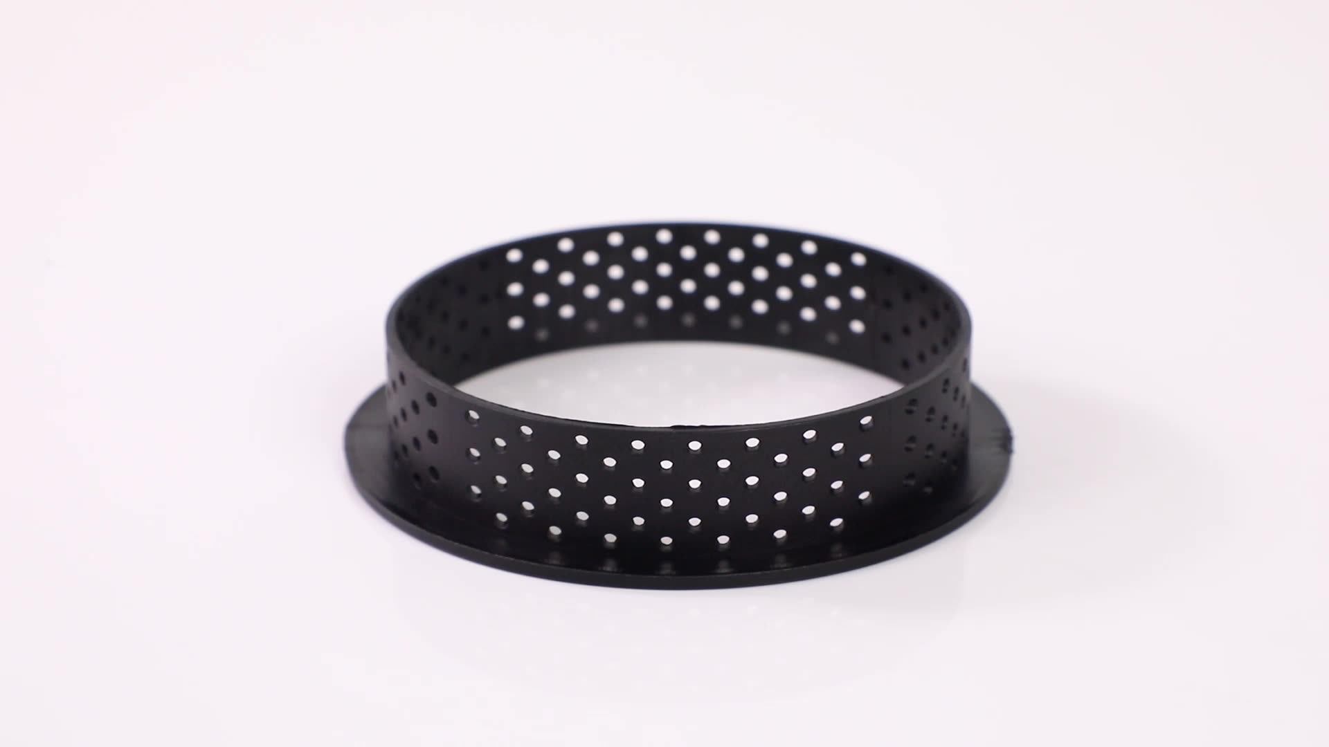 Ak Heatresistant Plastic Tart Ring Nonstick Perforated Cake Mousse Ring Pastry Rings Diy