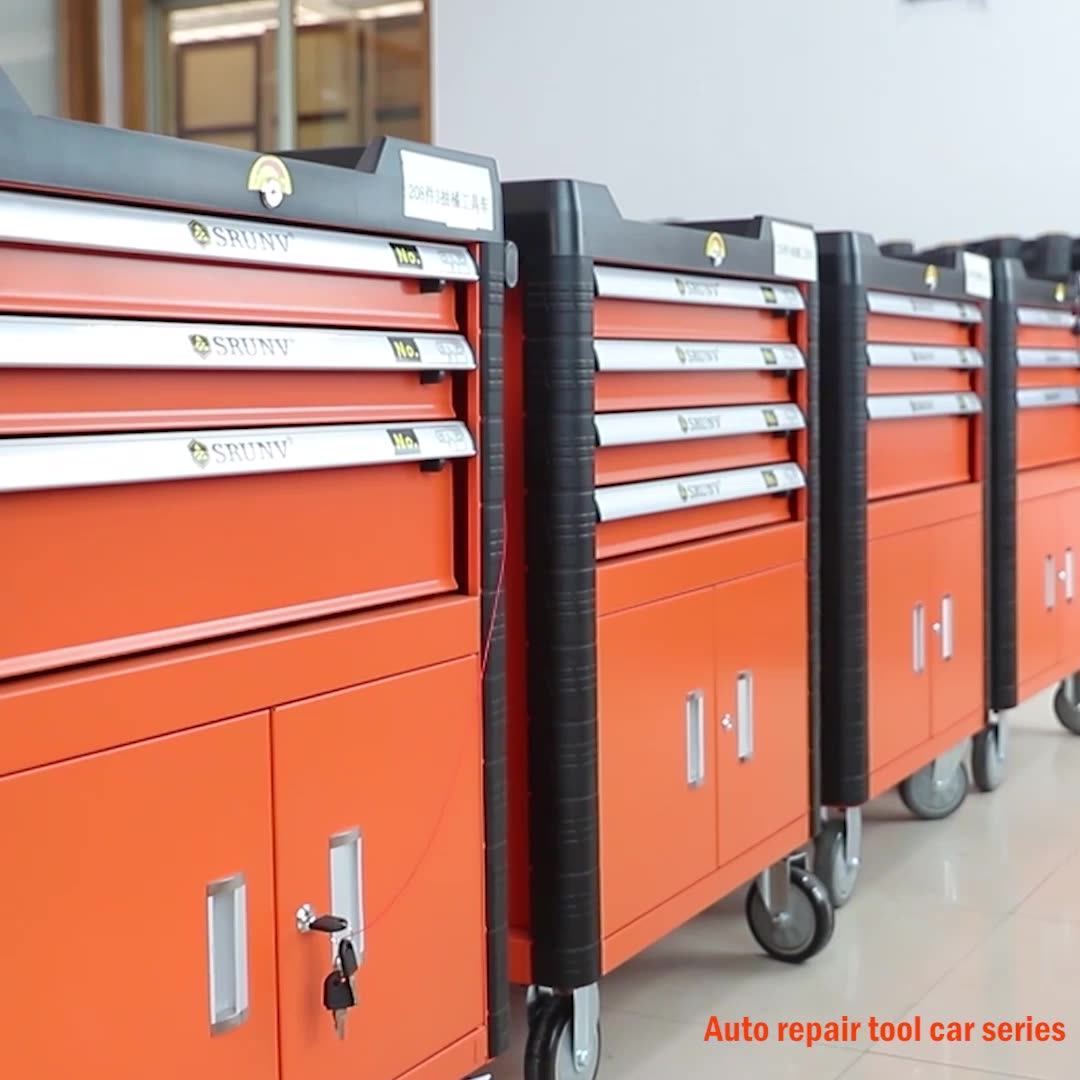 Srunv J1a44234 234pcs Tool Trolley With Crv Tools,Professional 7 Drawer Tool For Auto