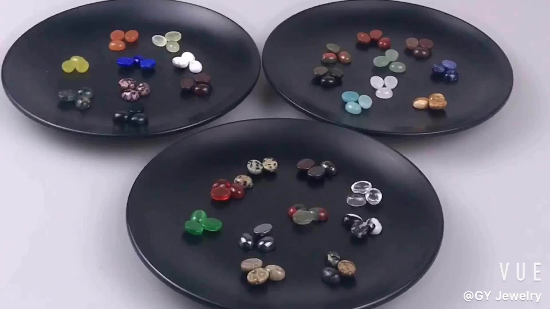 Wholesale Gemstone Multi Colors White Jade Stone Oval Cabochons - Buy