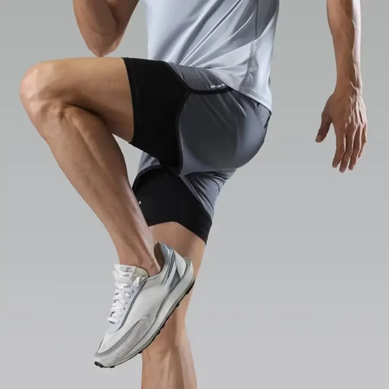 Sports shorts, trousers for gym, set for training, basketball protective underware for leisure, American style, for running