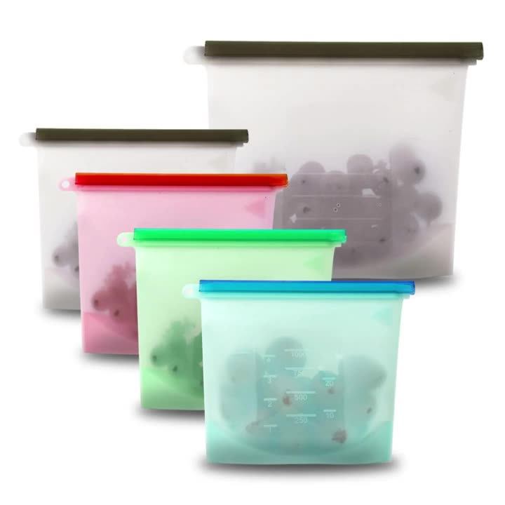 Food Grade Vacuum Seal Zipper Reusable Food Silicone Freezer Bags Buy