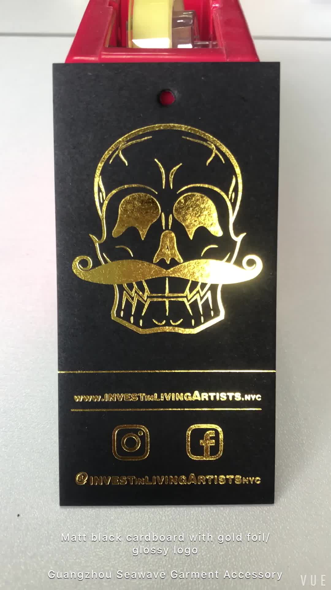 Wholesale Custom Luxury Foil Wine Bottle Neck Hang Tag Wine Cellar