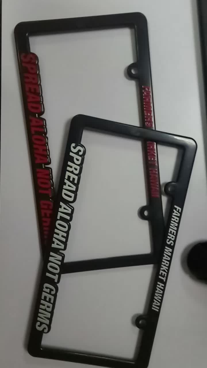 Custom Plastic Printing Car License Plate Frame Licenses Plate Cover