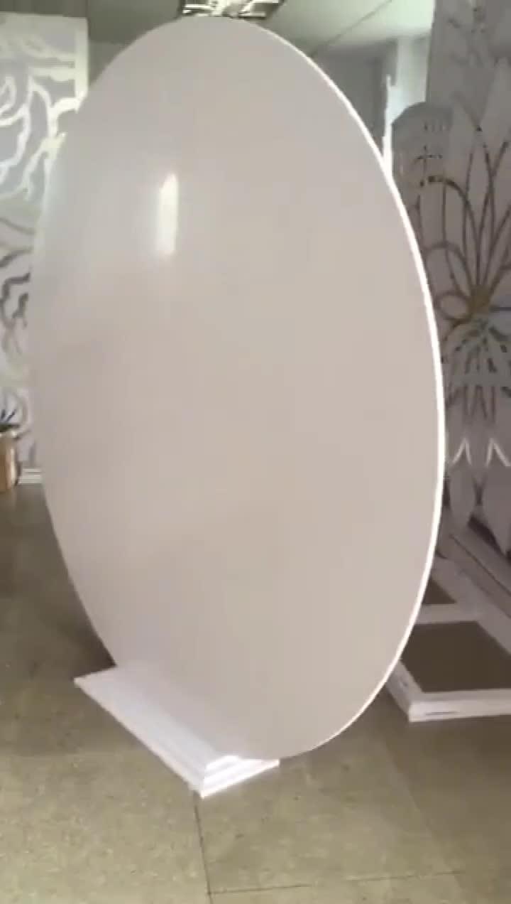 Round Circle Donut Acrylic White Wall Acrylic Backdrop Stand Wedding