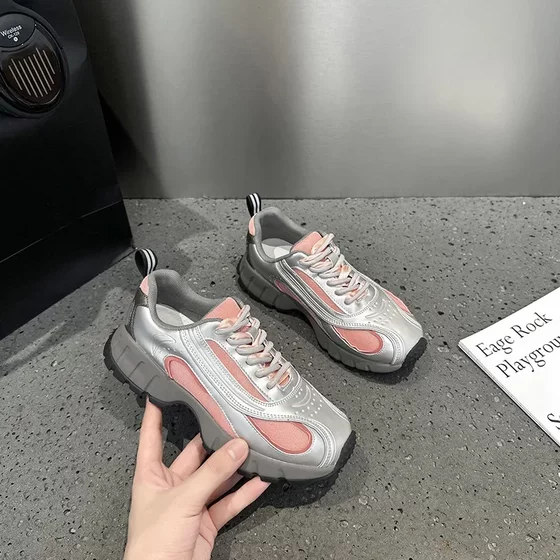 2024 Summer New Pink Torre Shoes Niche Design Casual sneaker Women's Thick-soled Increased Breathable Single-layer Shoes