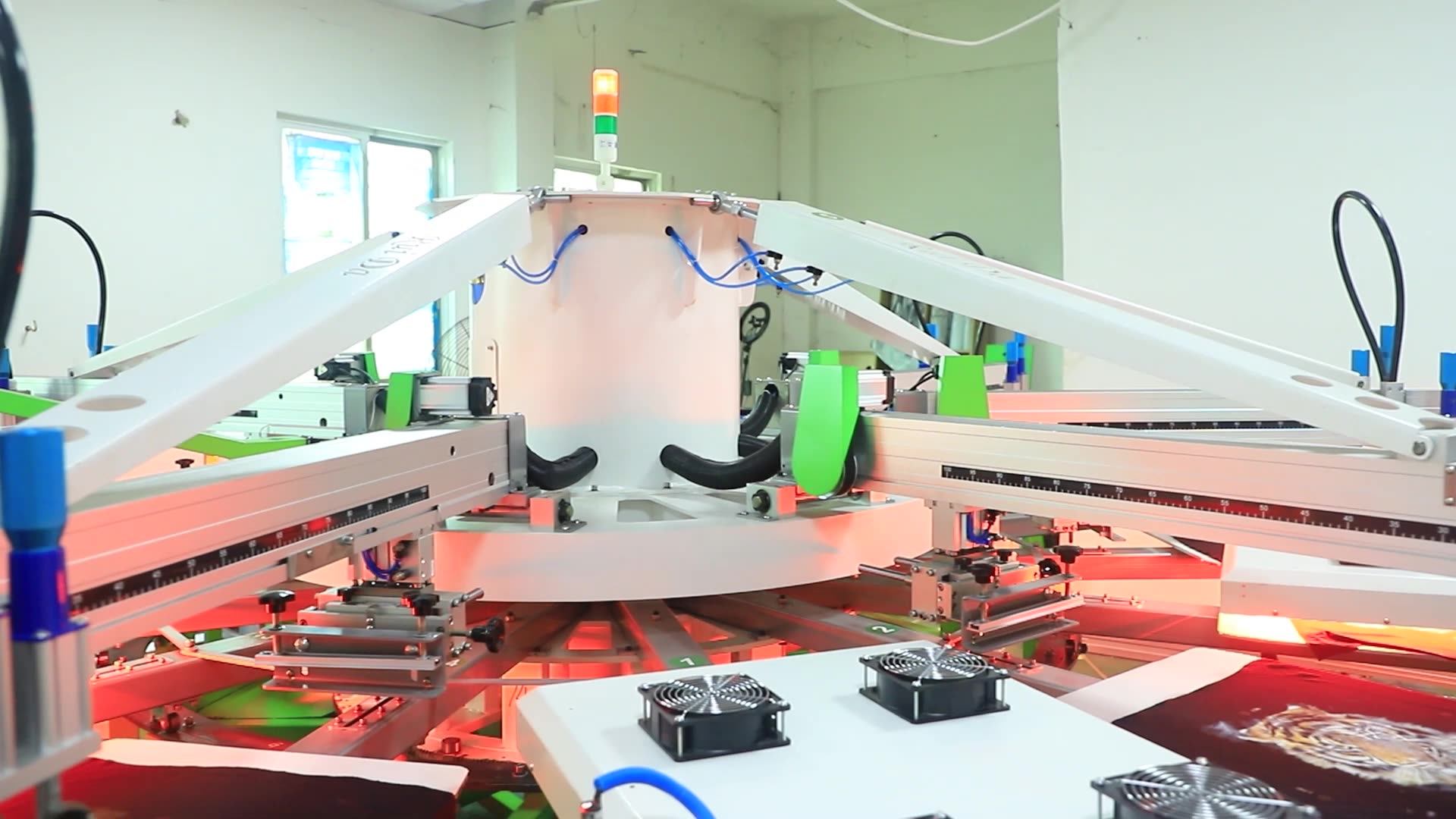 Octopus 6 Color 10 Station Automatic Tshirt Silk Screen Printing