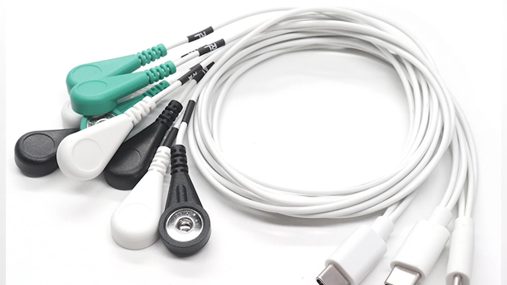 Ecg Eeg Emg Snap Button Lead With With Usb Type C Connector - Buy Usb ...
