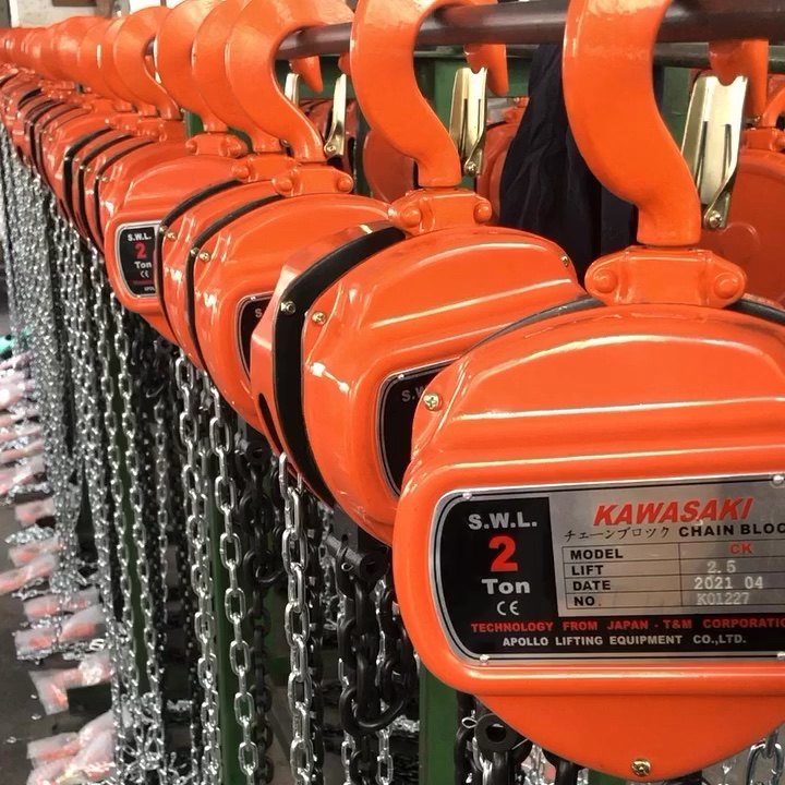 Kawasaki High Quality 1 Ton Chain Block Hoist Chain Pulley Block 30ton
