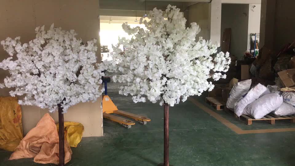 Artificial White Cherry Blossom Tree Small Wedding Centerpiece Trees
