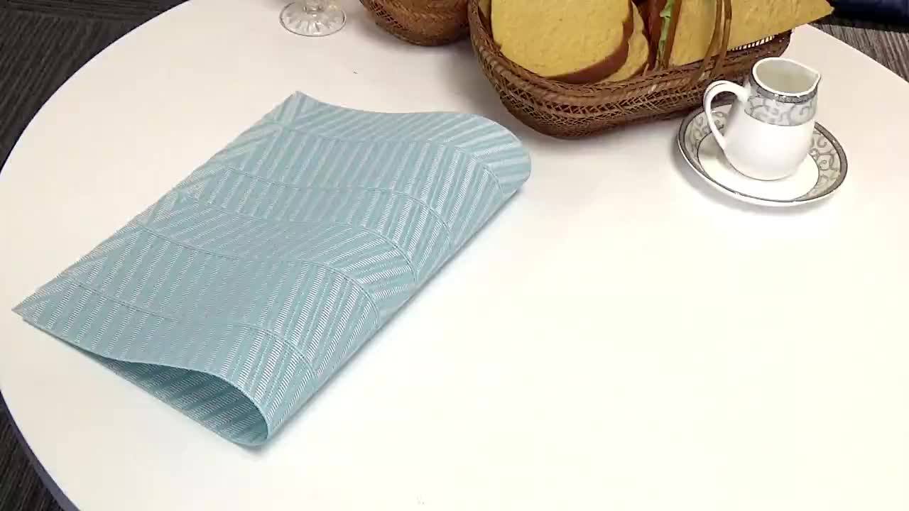 Pvc Square Placemat Custom Cork Blue Table Mat Blue White Placemat For