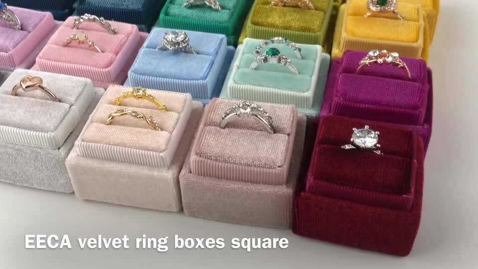 Wholesale Custom Special Velvet Jewelry Packaging Box With Foam Insert