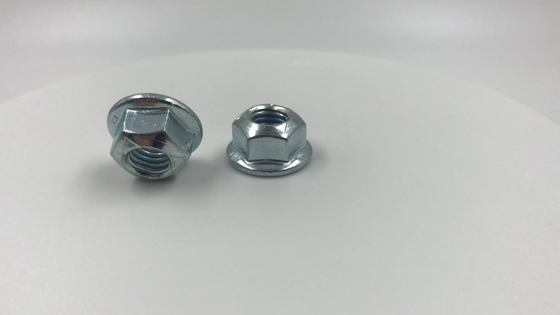 Self Locking Metal Lock Flange Nut Din6927 Prevailing Torque Type Carbon Steel Hexagon Flange