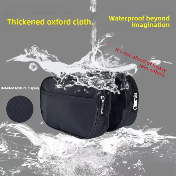 Factory Direct Sales Bicycle Mountain Bike Front Frame Bag, Bicycle Saddle Bag, Cycling Equipment Accessories, Reflective Design
