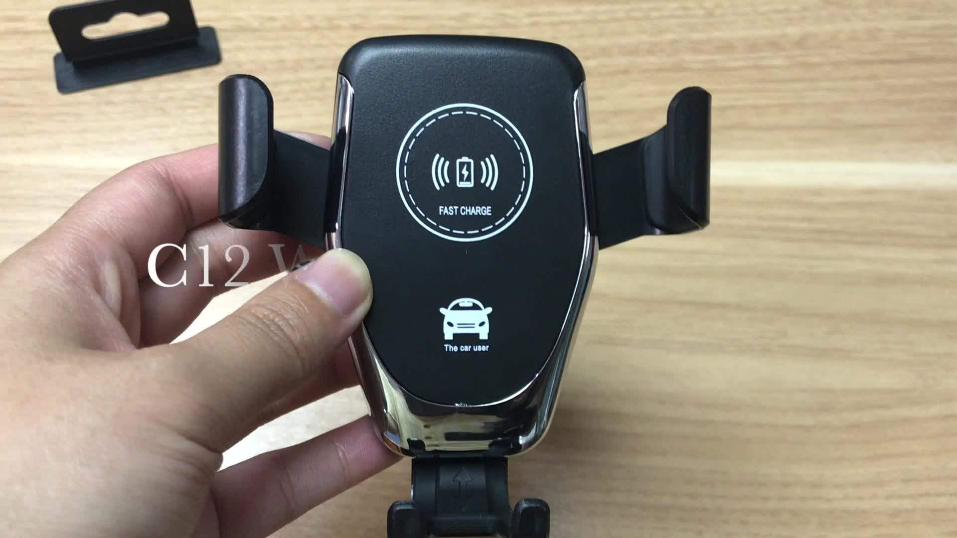 2020 New Qi 15w 10w Fast Car Mount Charging Car Air Vent Phone Holder