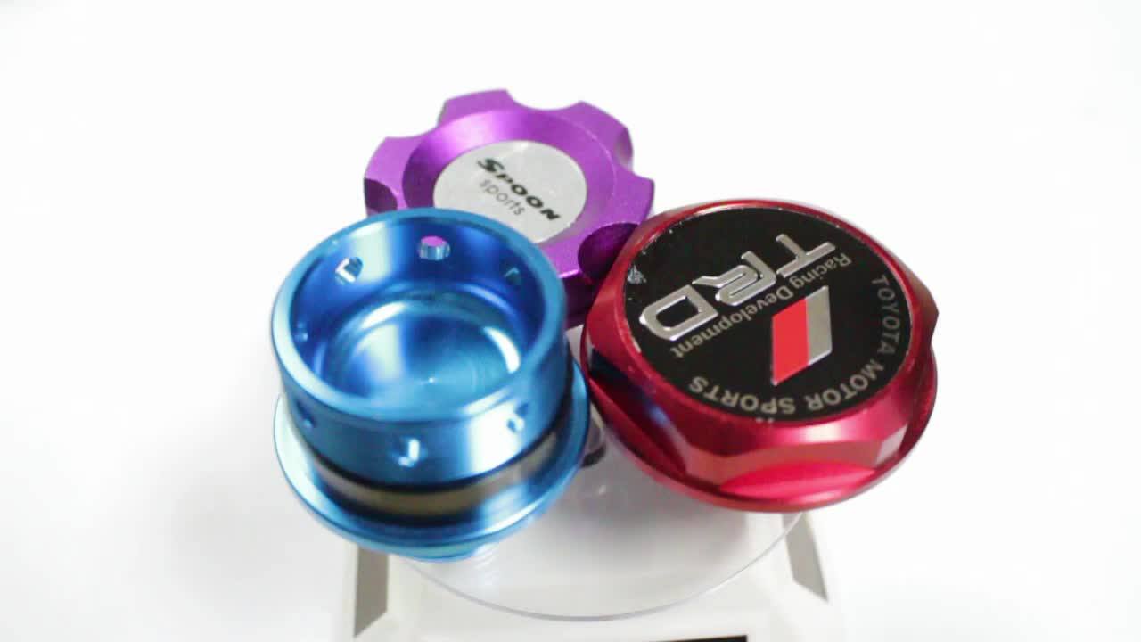 Custom Aluminum Anodized Car Oil Cap Oil Cooler Cover Tank Cap Fuel