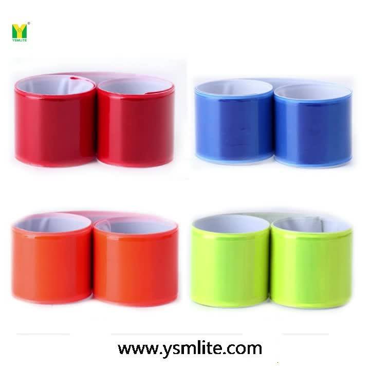 Promotional Pvc Reflective Plastic Slap Wrap/magic Armband/wristband